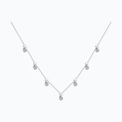 Колье из серебра с фианитами из серебро