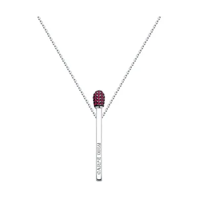 Колье из серебра с корундами из серебро