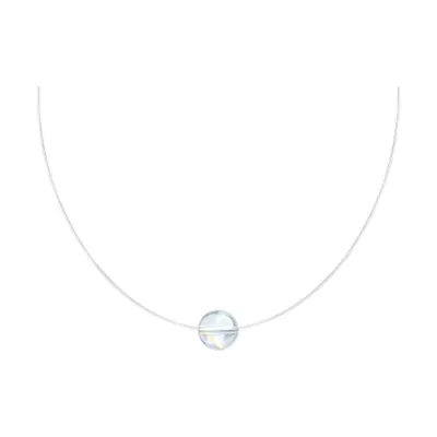 Колье из серебра с кристаллом из серебро