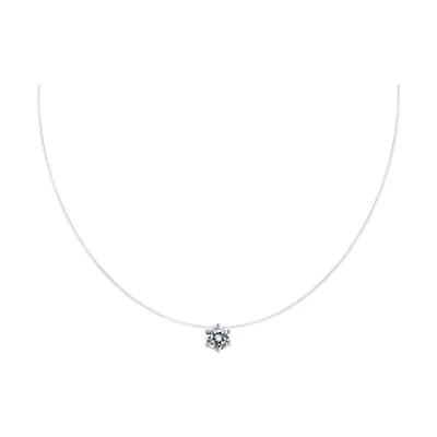 Колье из серебра с фианитом из серебро