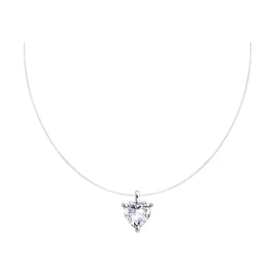 Колье из серебра с фианитом из серебро