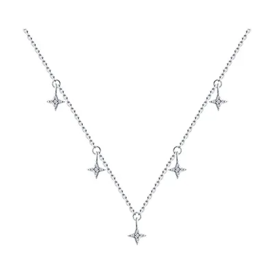 Колье из серебра с фианитами из серебро