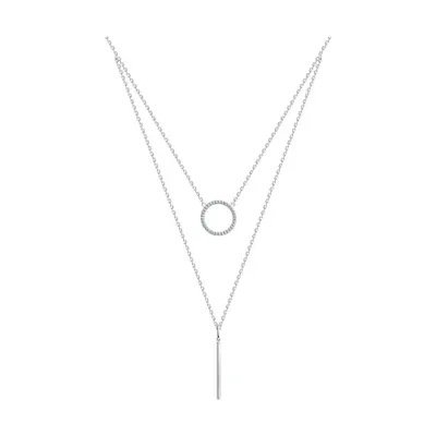 Колье из серебра с фианитами из серебро