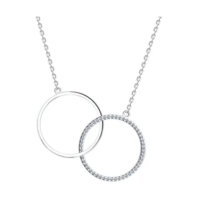 Колье из серебра с фианитами из серебро