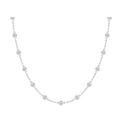 Колье из серебра с фианитами из серебро