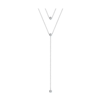 Колье из серебра с фианитами из серебро