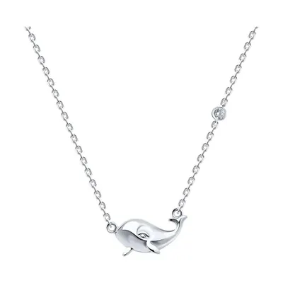 Колье из серебра с фианитом из серебро