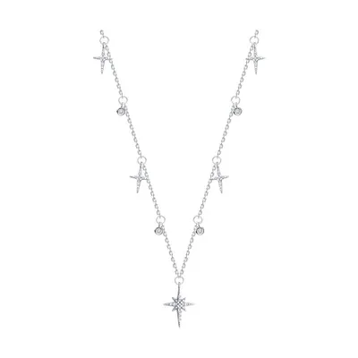 Колье из серебра с фианитами из серебро