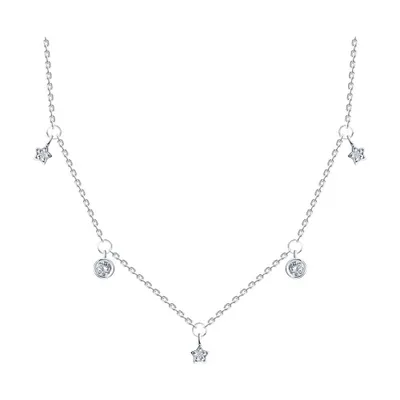 Колье из серебра с фианитами из серебро