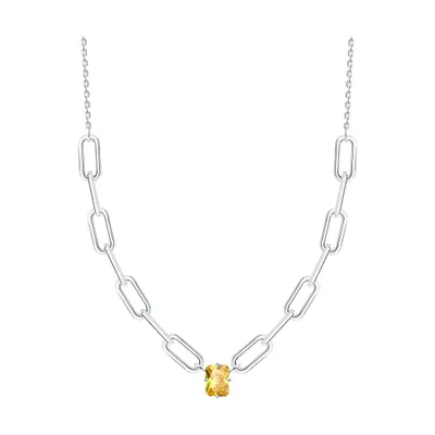 Колье из серебра с фианитом из серебро