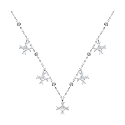 Колье из серебра с фианитами из серебро