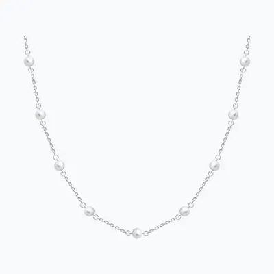 Колье из серебра с синтетическим жемчугом из серебро