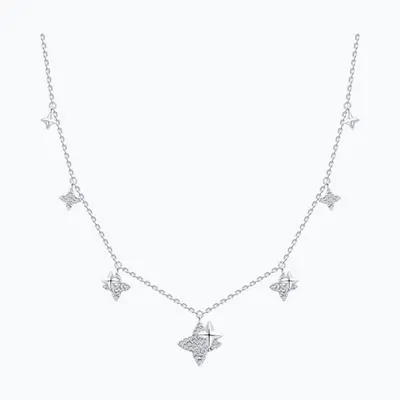 Колье из серебра с фианитами из серебро