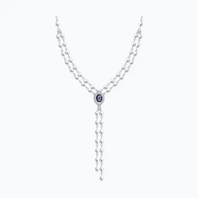 Колье из серебра с фианитами из серебро