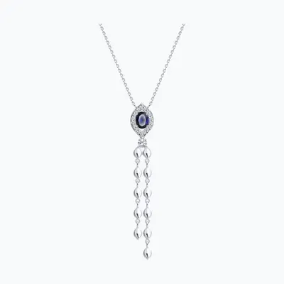 Колье из серебра с фианитами из серебро