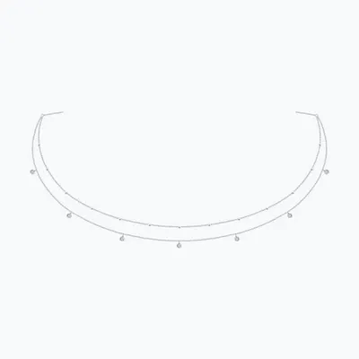 Колье из серебра с фианитами из серебро