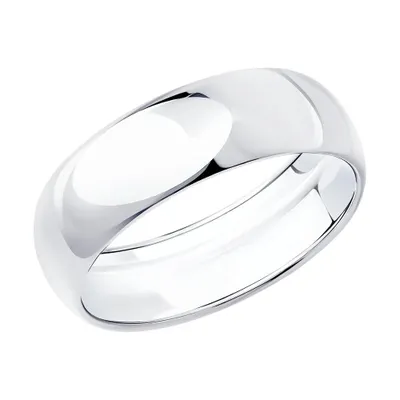 Обручальное кольцо из серебра из серебро