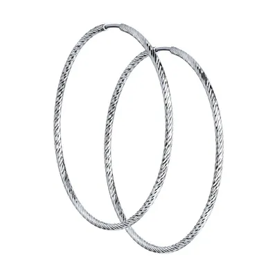 Серьги конго из серебра с алмазной гранью из серебро