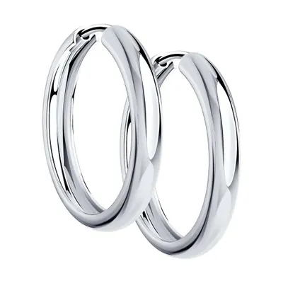 Серьги конго из серебра из серебро