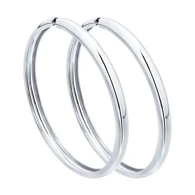 Серьги конго из серебра из серебро