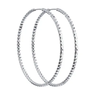 Серьги конго из серебра с алмазной гранью из серебро