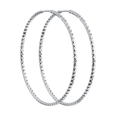 Серьги конго из серебра с алмазной гранью из серебро