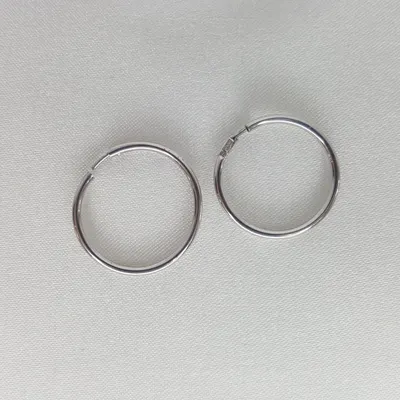 Серьги конго из серебра из серебро