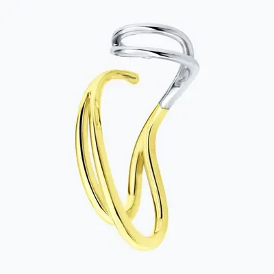 Серьга из золочёного серебра из серебро