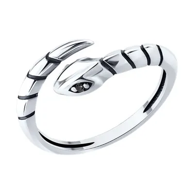 Кольцо из серебра с фианитами из серебро