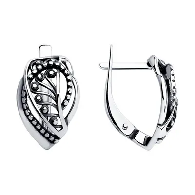Серьги из серебра из серебро