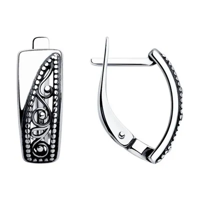 Серьги из серебра из серебро