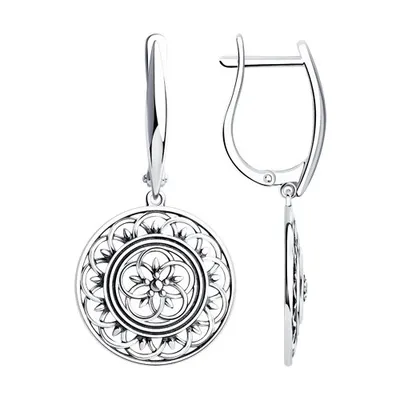 серьги из серебро