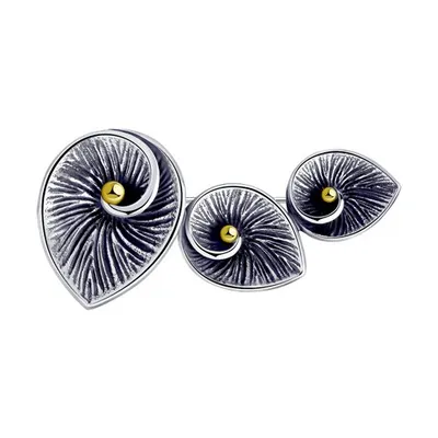 Брошь из золочёного серебра из серебро