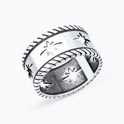 Кольцо из чернёного серебра из серебро