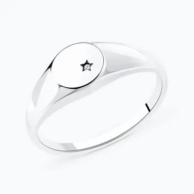 Кольцо из серебра с фианитом из серебро