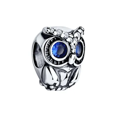 Подвеска-шарм из серебра с фианитами из серебро