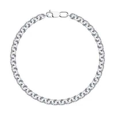 Браслет из серебра с алмазной гранью из серебро