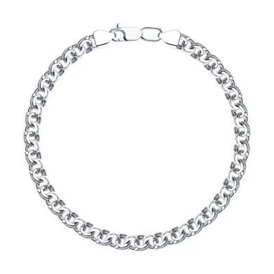 Браслет из серебра с алмазной гранью из серебро