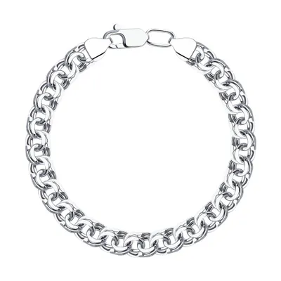 Браслет из серебра с алмазной гранью из серебро