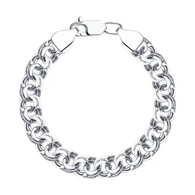 Браслет из серебра с алмазной гранью из серебро