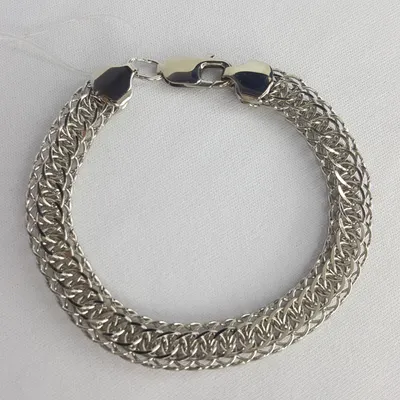 Браслет из серебра с алмазной гранью из серебро