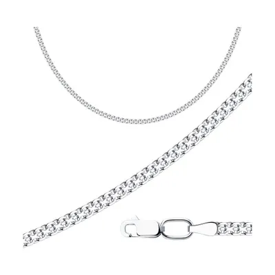 Цепь из родированного серебра из серебро