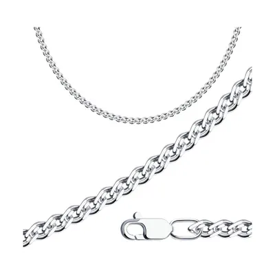 Цепочка из родированного серебра из серебро