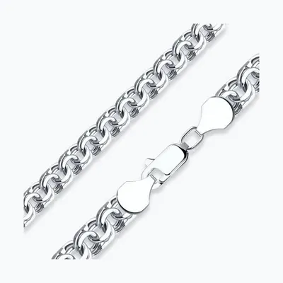 Цепь из серебра с алмазной гранью из серебро