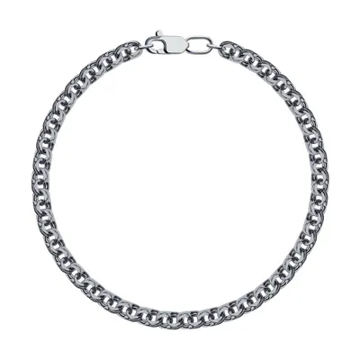 Браслет из чернёного серебра с алмазной гранью из серебро